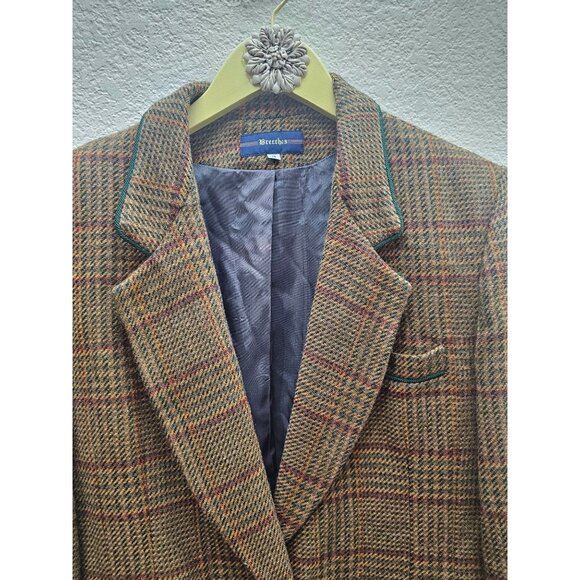 Breeches Woman's Tweed Equestrian Blazer 8 Lambswool Alpaca Mohair Career - Picture 2 of 9